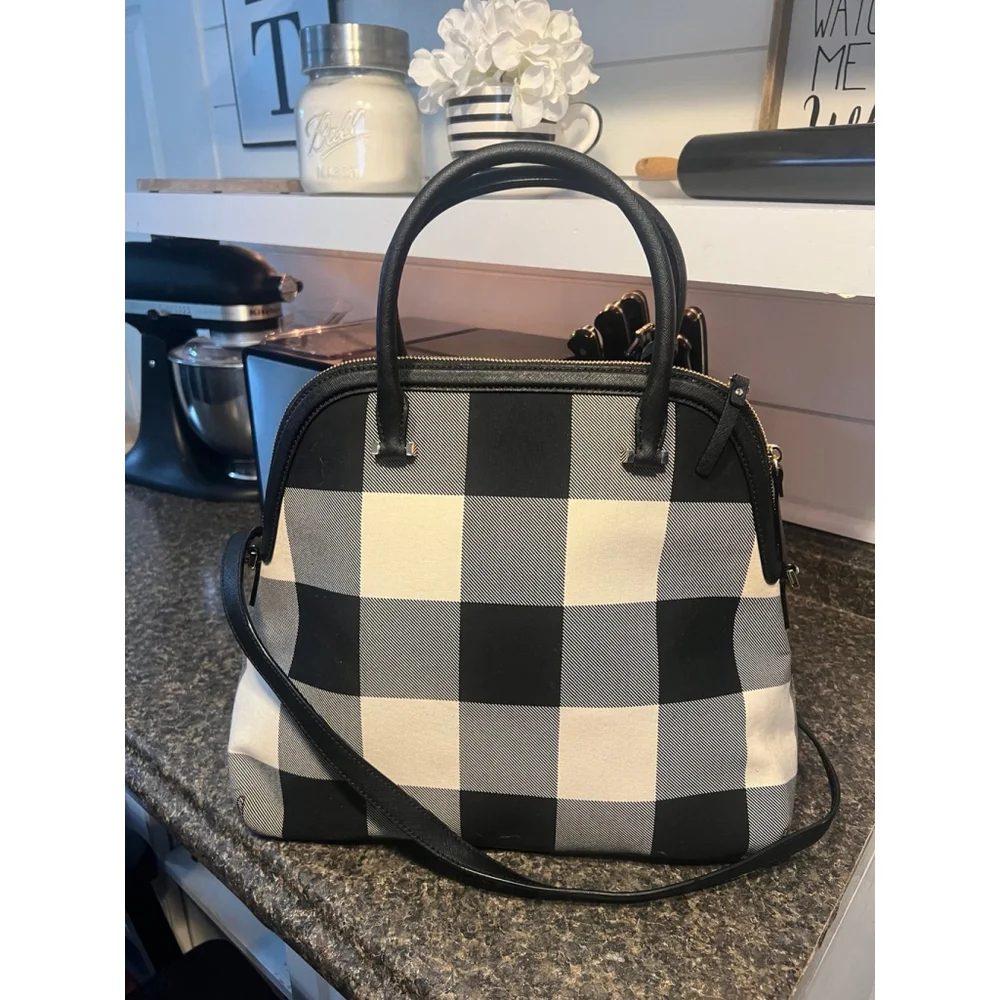 Kate Spade Cameron Street Plaid Margot Buffalo Check Print Bag